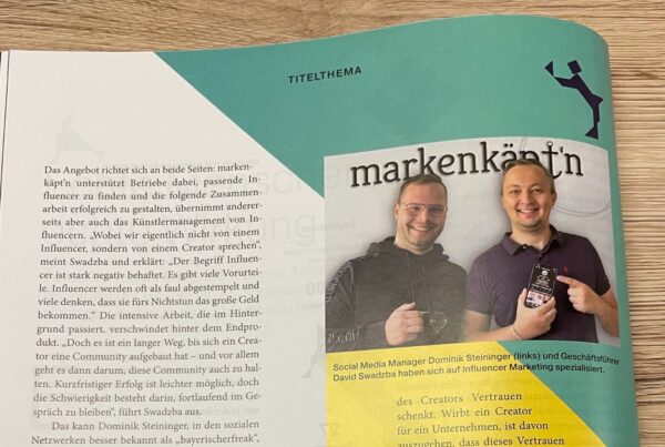 Influencer Marketing mit Passauer Agentur im Titelthema des IHK Magazins Niederbayerische Wirtschaft